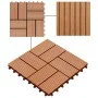 Baldosas de porche de WPC 30x30 cm 1 m² color teca 11 unidades de vidaXL, Suelos y moquetas - Ref: Foro24-45032, Precio: 61,5...