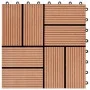 WPC-Verandafliesen 30x30 cm 1 m² Teakfarbe 11 Einheiten von vidaXL, Böden und Teppiche - Ref: Foro24-45032, Preis: 59,12 €, R...