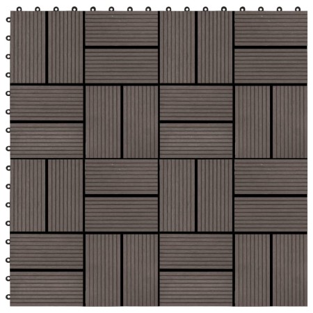 WPC Verandafliesen 30x30 cm 1 m² dunkelbraun 11 Stk von vidaXL, Böden und Teppiche - Ref: Foro24-45033, Preis: 55,56 €, Rabat...