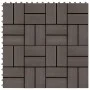 Baldosas para porche de WPC 30x30 cm 1 m² marrón oscuro 11 uds de vidaXL, Suelos y moquetas - Ref: Foro24-45033, Precio: 56,6...