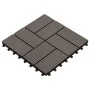 Baldosas para porche de WPC 30x30 cm 1 m² marrón oscuro 11 uds de vidaXL, Suelos y moquetas - Ref: Foro24-45033, Precio: 56,6...