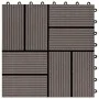 Baldosas para porche de WPC 30x30 cm 1 m² marrón oscuro 11 uds de vidaXL, Suelos y moquetas - Ref: Foro24-45033, Precio: 56,6...