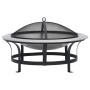 Brasero de jardín con parrilla acero inoxidable 76 cm de vidaXL, Chimeneas - Ref: Foro24-46530, Precio: 151,07 €, Descuento: %
