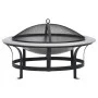 Garden brazier with stainless steel grill 76 cm by vidaXL, Chimneys - Ref: Foro24-46530, Price: 151,66 €, Discount: %