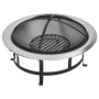 Brasero de jardín con parrilla acero inoxidable 76 cm de vidaXL, Chimeneas - Ref: Foro24-46530, Precio: 151,07 €, Descuento: %