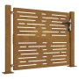 Puerta de jardín acero corten diseño cuadrado 105x105 cm