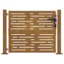Puerta de jardín acero corten diseño cuadrado 105x105 cm