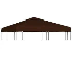 Gazebo canopy 2 levels brown 310 g/m² 3x3 m by vidaXL, Covers for tents and gazebos - Ref: Foro24-46615, Price: 58,83 €, Disc...