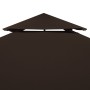 Toldo de cenador 2 niveles marrón 310 g/m² 3x3 m