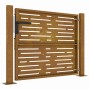 Puerta de jardín acero corten diseño cuadrado 105x105 cm