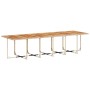 Set comedor de jardín 17 pzas con cojines ratán sintético beige