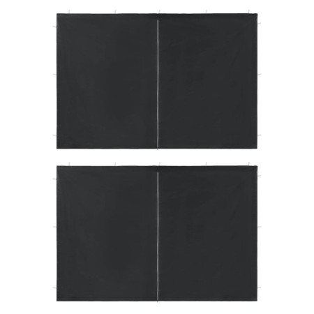 Walls for party tents with zipper 2 pcs PE anthracite by vidaXL, Tents and gazebos - Ref: Foro24-45118, Price: 21,02 €, Disco...