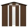 Brauner Gartenschuppen aus Stahl, 204 x 132 x 186 cm von vidaXL, Schuppen - Ref: Foro24-47029, Preis: 228,59 €, Rabatt: %
