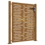 Puerta de jardín acero corten diseño cuadrado 105x130 cm