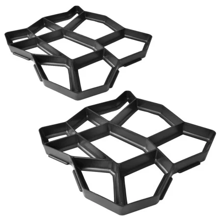 Moldes de pavimento para el jardín 2 unidades 42x42x4 cm de vidaXL, Molduras - Ref: Foro24-41370, Precio: 28,69 €, Descuento: %