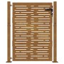 Puerta de jardín acero corten diseño cuadrado 105x130 cm