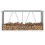 Grüner Brennholzkasten aus verzinktem Stahl, 330 x 84 x 152 cm von vidaXL, Zubehör für Taschen und Brennholzhalter - Ref: For...