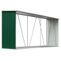 Casetilla para leña acero galvanizado verde 330x84x152 cm