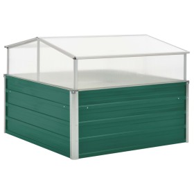 Grünes Gewächshaus aus verzinktem Stahl, 100 x 100 x 77 cm von vidaXL, Töpfe und Pflanzgefäße - Ref: Foro24-47020, Preis: 87,...