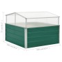 Green galvanized steel greenhouse 100x100x77 cm by vidaXL, Pots and planters - Ref: Foro24-47020, Price: 82,79 €, Discount: %