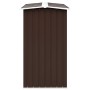 Casetilla para leña acero galvanizado marrón 330x92x153 cm