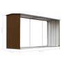 Brauner Brennholzkasten aus verzinktem Stahl, 330 x 92 x 153 cm von vidaXL, Zubehör für Taschen und Brennholzhalter - Ref: Fo...