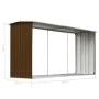 Brauner Brennholzkasten aus verzinktem Stahl, 330 x 92 x 153 cm von vidaXL, Zubehör für Taschen und Brennholzhalter - Ref: Fo...