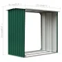 Garden shed for firewood green galvanized steel 172x91x154cm by vidaXL, Accessories for bags and firewood holders - Ref: Foro...