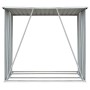 Casetilla para leña acero galvanizado verde 163x83x154 cm