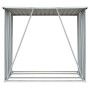 Grüner Brennholzkasten aus verzinktem Stahl, 163 x 83 x 154 cm von vidaXL, Zubehör für Taschen und Brennholzhalter - Ref: For...