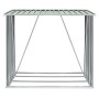 Casetilla para leña acero galvanizado verde 163x83x154 cm