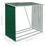 Grüner Brennholzkasten aus verzinktem Stahl, 163 x 83 x 154 cm von vidaXL, Zubehör für Taschen und Brennholzhalter - Ref: For...