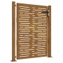 Puerta de jardín acero corten diseño cuadrado 105x155 cm