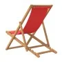 Folding beach chair solid teak wood red by vidaXL, Garden chairs - Ref: Foro24-47417, Price: 61,75 €, Discount: %