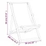 Folding beach chair solid teak wood red by vidaXL, Garden chairs - Ref: Foro24-47417, Price: 61,75 €, Discount: %