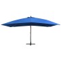 Hängender Gartenschirm mit blauer Holzstange 400x300cm von vidaXL, Sonnenschirme - Ref: Foro24-47123, Preis: 145,45 €, Rabatt: %