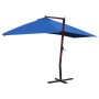 Sombrilla de jardín colgante con palo de madera azul 400x300cm de vidaXL, Sombrillas - Ref: Foro24-47123, Precio: 145,45 €, D...