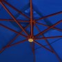 Hanging garden umbrella with blue wooden pole 400x300cm by vidaXL, Umbrellas - Ref: Foro24-47123, Price: 145,45 €, Discount: %