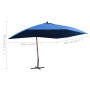 Hängender Gartenschirm mit blauer Holzstange 400x300cm von vidaXL, Sonnenschirme - Ref: Foro24-47123, Preis: 145,45 €, Rabatt: %