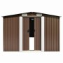 Brown galvanized steel garden shed 257x990x181 cm by vidaXL, Sheds - Ref: Foro24-47039, Price: 1,00 €, Discount: %