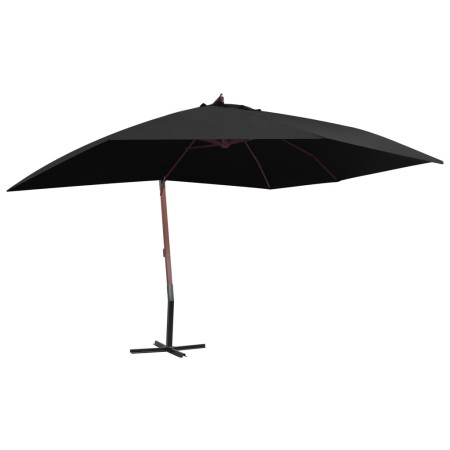 Hängender Sonnenschirm mit schwarzer Holzstange 400x300cm von vidaXL, Sonnenschirme - Ref: Foro24-47122, Preis: 147,44 €, Rab...