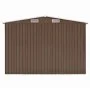 Cobertizo de jardín acero galvanizado marrón 257x990x181 cm de vidaXL, Cobertizos - Ref: Foro24-47039, Precio: 1,00 €, Descue...