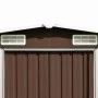 Cobertizo de jardín acero galvanizado marrón 257x990x181 cm de vidaXL, Cobertizos - Ref: Foro24-47039, Precio: 1,00 €, Descue...