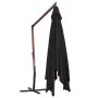 Sombrilla de jardín colgante con palo de madera negro 400x300cm de vidaXL, Sombrillas - Ref: Foro24-47122, Precio: 144,99 €, ...