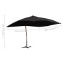 Hängender Sonnenschirm mit schwarzer Holzstange 400x300cm von vidaXL, Sonnenschirme - Ref: Foro24-47122, Preis: 147,44 €, Rab...