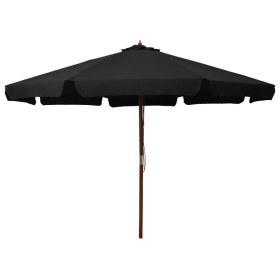 Sonnenschirm mit schwarzer Holzstange 330 cm von vidaXL, Sonnenschirme - Ref: Foro24-47218, Preis: 114,33 €, Rabatt: %