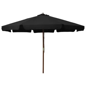 Sonnenschirm mit schwarzer Holzstange 330 cm von vidaXL, Sonnenschirme - Ref: Foro24-47218, Preis: 109,25 €, Rabatt: %