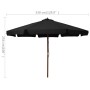 Sombrilla de jardín con palo de madera negro 330 cm de vidaXL, Sombrillas - Ref: Foro24-47218, Precio: 114,33 €, Descuento: %
