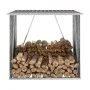 Holzlege aus feuerverzinktem Stahl in Braun 163x83x154 cm von vidaXL, Zubehör für Taschen und Brennholzhalter - Ref: Foro24-4...