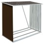 Holzlege aus feuerverzinktem Stahl in Braun 163x83x154 cm von vidaXL, Zubehör für Taschen und Brennholzhalter - Ref: Foro24-4...